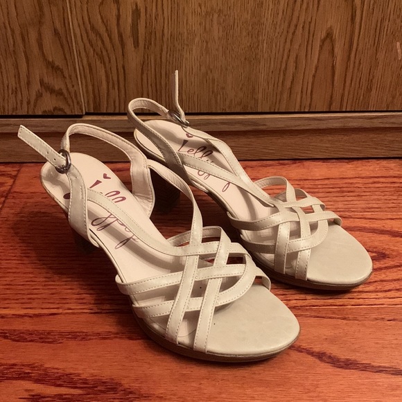 Jelly pop beige heeled sandals - Picture 3 of 11